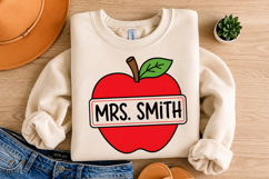 Apple Monogram Png, Teacher Monogram Design Product Image 4