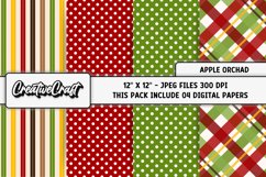 Apple Orchard Digital Paper, fruit graphics, illustrations Product Image 1
