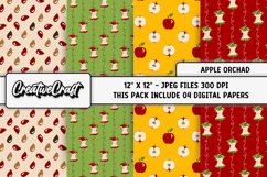 Apple Orchard Digital Paper, fruit graphics, illustrations Product Image 1