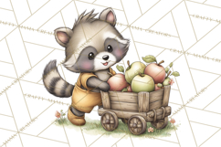 Watercolor Apple Orchard Animal PNG Clipart, Fall Png Product Image 4