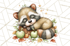 Watercolor Apple Orchard Animal PNG Clipart, Fall Png Product Image 5