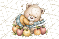 Watercolor Apple Orchard Animal PNG Clipart, Fall Png Product Image 3