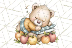 Watercolor Apple Orchard Animal PNG Clipart, Fall Png Product Image 3