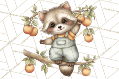 Watercolor Apple Orchard Animal PNG Clipart, Fall Png Product Image 4