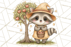 Watercolor Apple Orchard Animal PNG Clipart, Fall Png Product Image 2