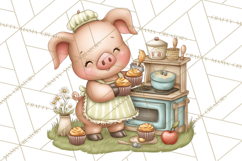 Watercolor Apple Orchard Animal PNG Clipart, Fall Png Product Image 3