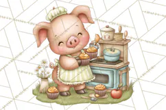 Watercolor Apple Orchard Animal PNG Clipart, Fall Png Product Image 3