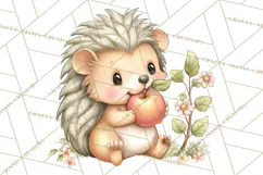 Watercolor Apple Orchard Animal PNG Clipart, Fall Png Product Image 4