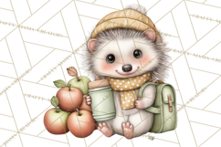 Watercolor Apple Orchard Animal PNG Clipart, Fall Png Product Image 5