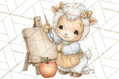 Watercolor Apple Orchard Animal PNG Clipart, Fall Png Product Image 4