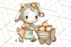 Watercolor Apple Orchard Animal PNG Clipart, Fall Png Product Image 2