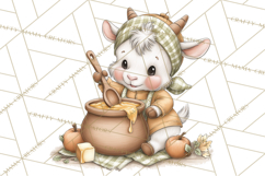 Watercolor Apple Orchard Animal PNG Clipart, Fall Png Product Image 3