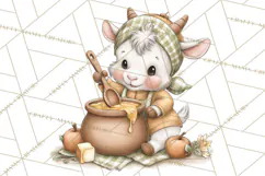 Watercolor Apple Orchard Animal PNG Clipart, Fall Png Product Image 3