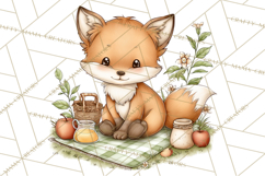 Watercolor Apple Orchard Animal PNG Clipart, Fall Png Product Image 5