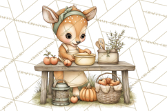 Watercolor Apple Orchard Animal PNG Clipart, Fall Png Product Image 2