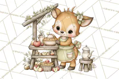 Watercolor Apple Orchard Animal PNG Clipart, Fall Png Product Image 3