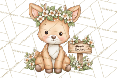 Watercolor Apple Orchard Animal PNG Clipart, Fall Png Product Image 4