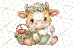 Watercolor Apple Orchard Animal PNG Clipart, Fall Png Product Image 5