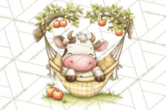 Watercolor Apple Orchard Animal PNG Clipart, Fall Png Product Image 4