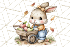 Watercolor Apple Orchard Animal PNG Clipart, Fall Png Product Image 2