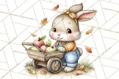 Watercolor Apple Orchard Animal PNG Clipart, Fall Png Product Image 2