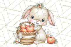 Watercolor Apple Orchard Animal PNG Clipart, Fall Png Product Image 3