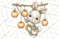 Watercolor Apple Orchard Animal PNG Clipart, Fall Png Product Image 3