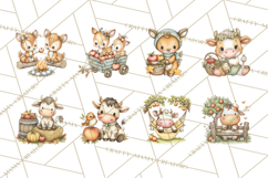 Watercolor Apple Orchard Animal PNG Clipart, Fall Png Product Image 4