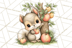Watercolor Apple Orchard Animal PNG Clipart, Fall Png Product Image 4