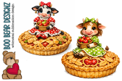 Apple Pie Cows Clipart Product Image 1