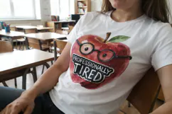 Apple Pumpkin Teacher Humor Sayings Sublimation Product Image 3