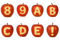 Apple Red Alphabet Lettering ABC Fruit Text Font PNG JPG Product Image 3