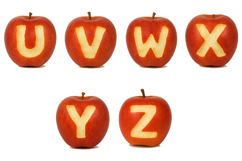 Apple Red Alphabet Lettering ABC Fruit Text Font PNG JPG Product Image 6