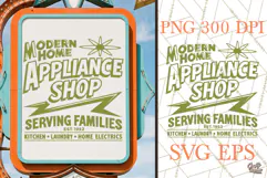 Retro Appliance Shop SVG PNG Atomic Age Sign Product Image 1