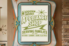 Retro Appliance Shop SVG PNG Atomic Age Sign Product Image 2