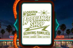 Retro Appliance Shop SVG PNG Atomic Age Sign Product Image 4
