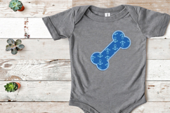 Applique Dog Bone Embroidery Design Product Image 3