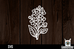 Papercut lilac svg, flower paper cut design Product Image 1