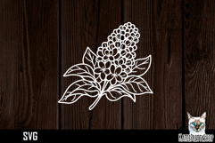 Papercut lilac svg, flower paper cut design Product Image 1