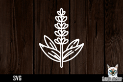Papercut lavender svg, flower paper cut design Product Image 1