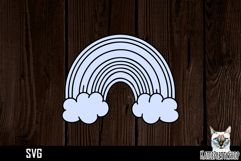 Papercut rainbow svg, paper cut design Product Image 1