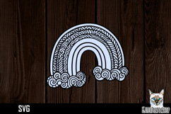 Papercut rainbow svg, paper cut design Product Image 1
