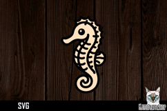 Seahorse SVG paper cut, Sea Horse SVG Product Image 1