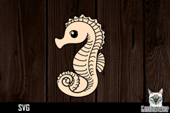 Seahorse SVG paper cut, Sea Horse SVG Product Image 1