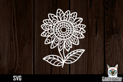 Sunflower SVG paper cut, Flower SVG papercut Product Image 1