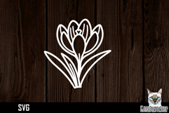 Peony SVG paper cut, Flower SVG papercut Product Image 1