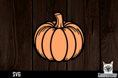 Pumpkin SVG paper cut, Harvest SVG papercut Product Image 1