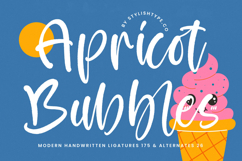 Apricot Bubbles - Modern Handwritten Font Product Image 1