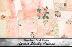 Apricot Shabby Collage Scrapbook Backgrounds Product Image 1