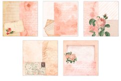 Apricot Shabby Collage Scrapbook Backgrounds Product Image 3